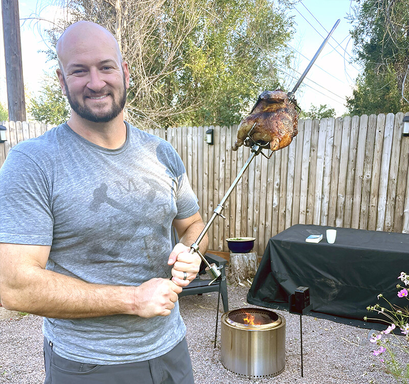 Beneath the Maple our-rotisserie-chicken-cooked-outside 5 Unique Meals to Cook Outside in Your Denver Backyard this Summer  